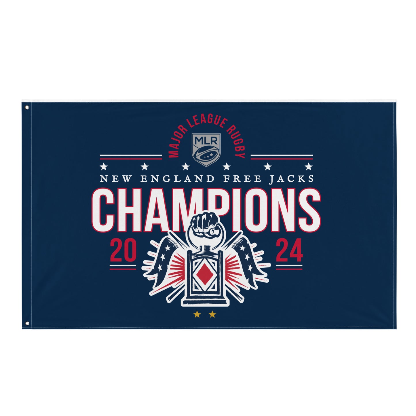 Free Jacks 2024 MLR Champions Flag - Horizontal