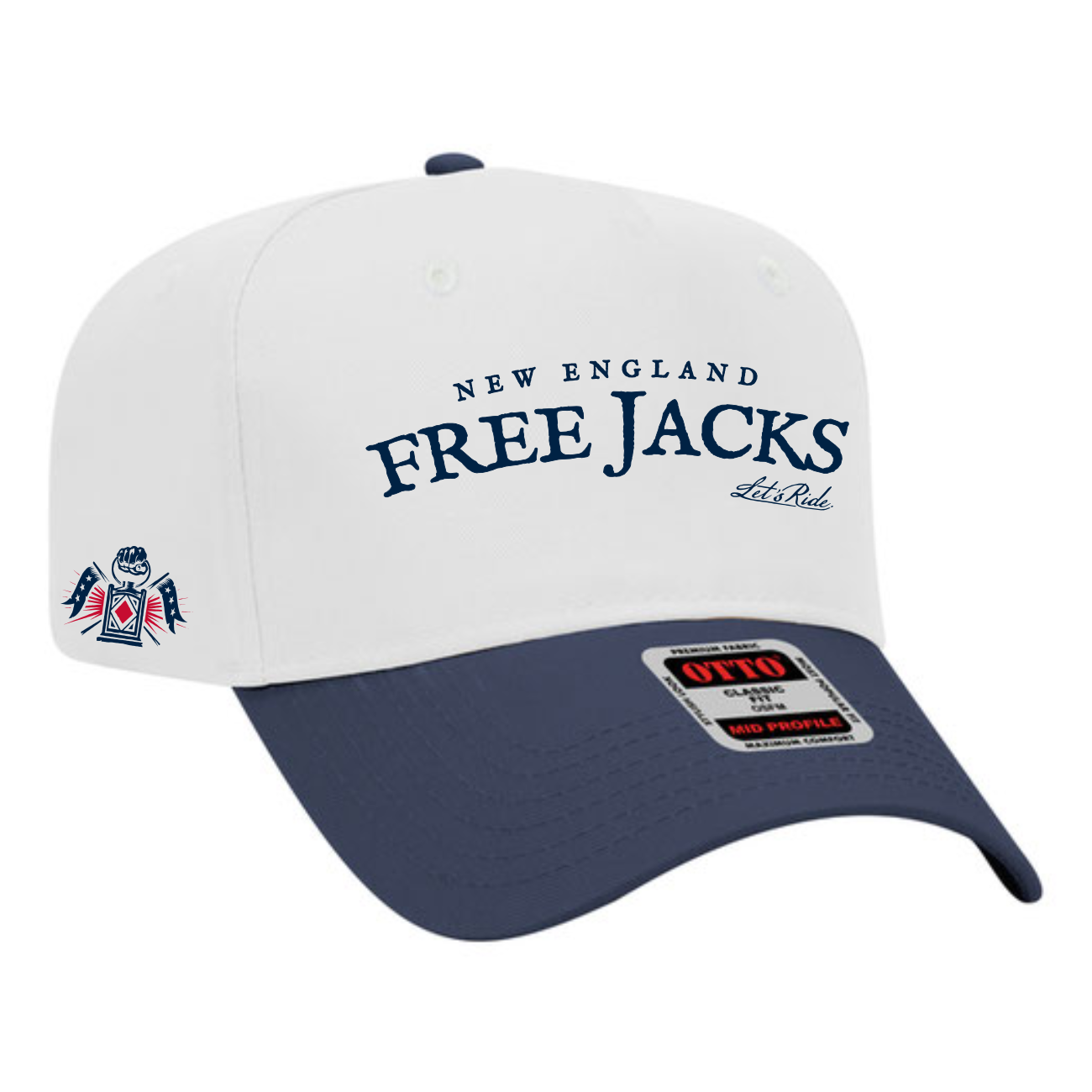 Text Navy Brim Hat