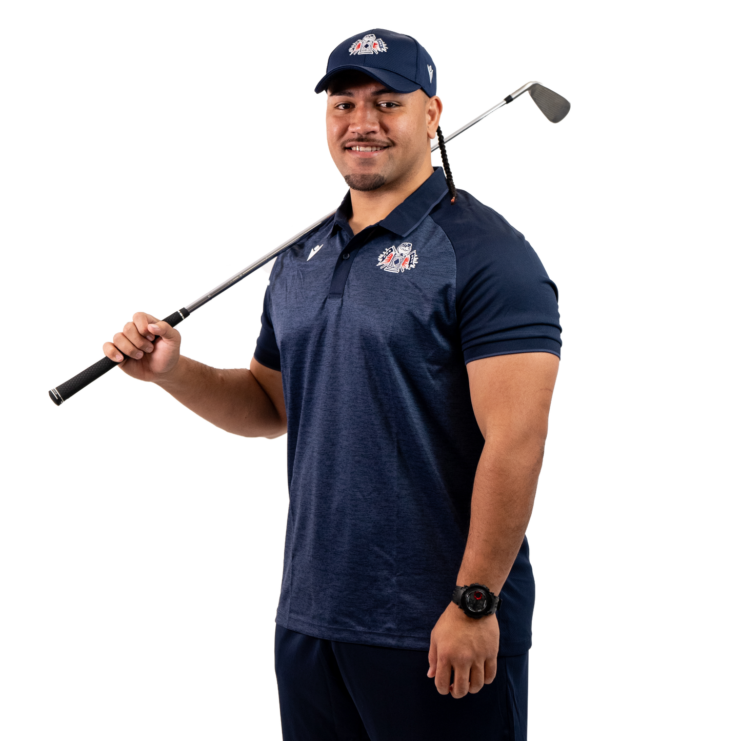 Macron Heather Navy Team Polo