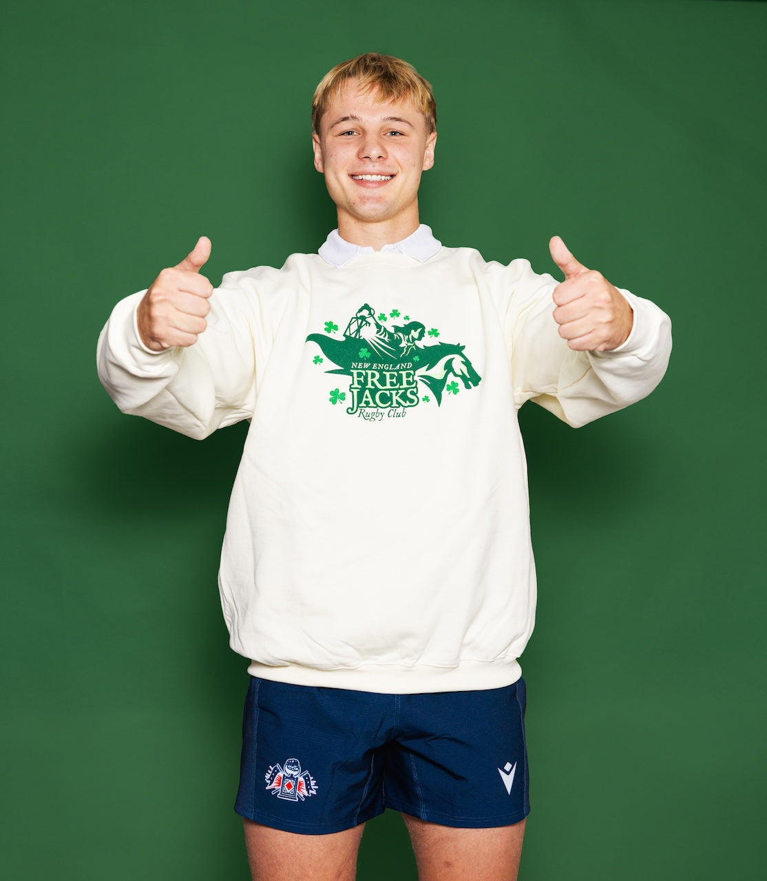 St. Paddy's Rider Logo Cream Crew Neck