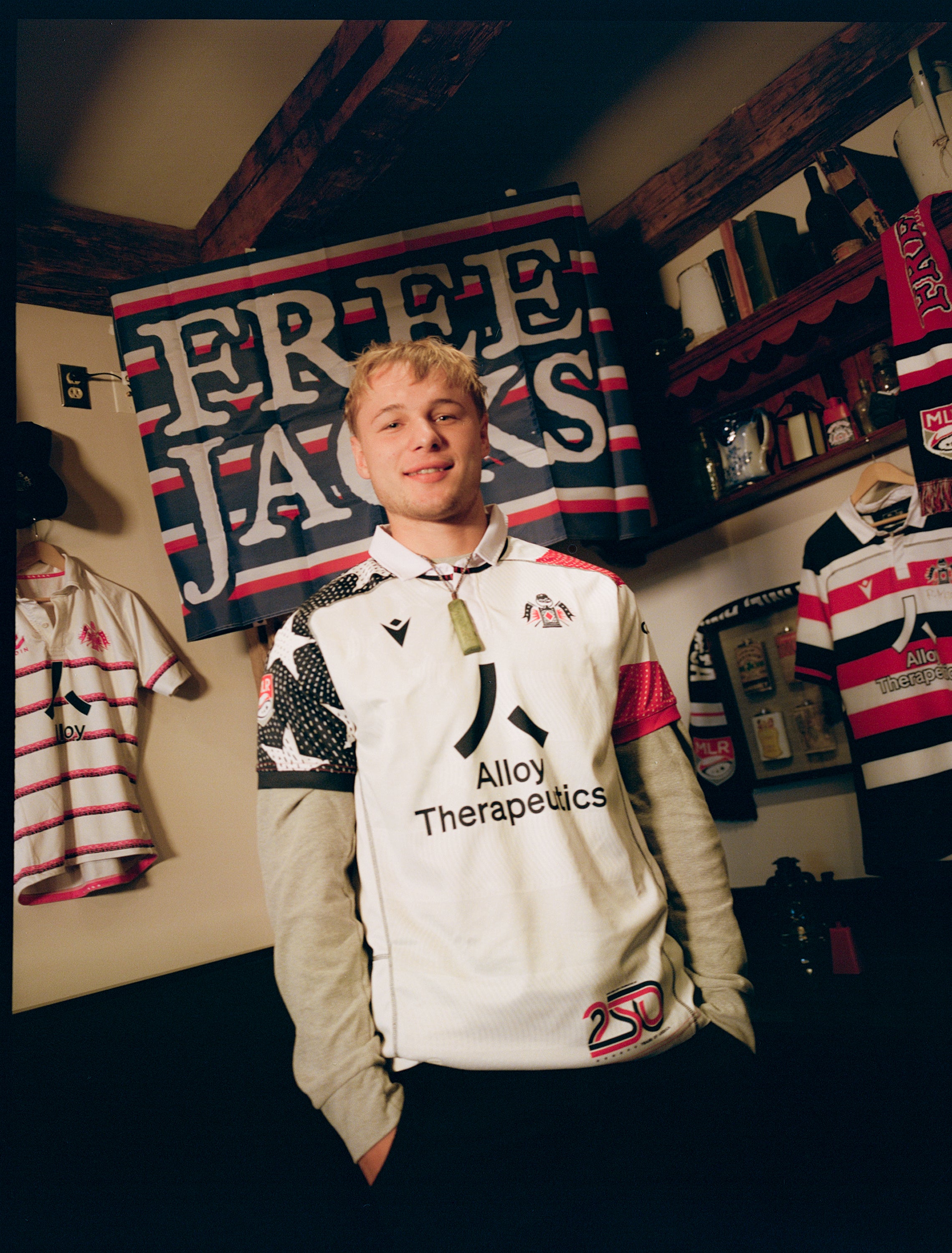 2026 Free Jacks Macron White 250 Away Jersey - YOUTH – New England