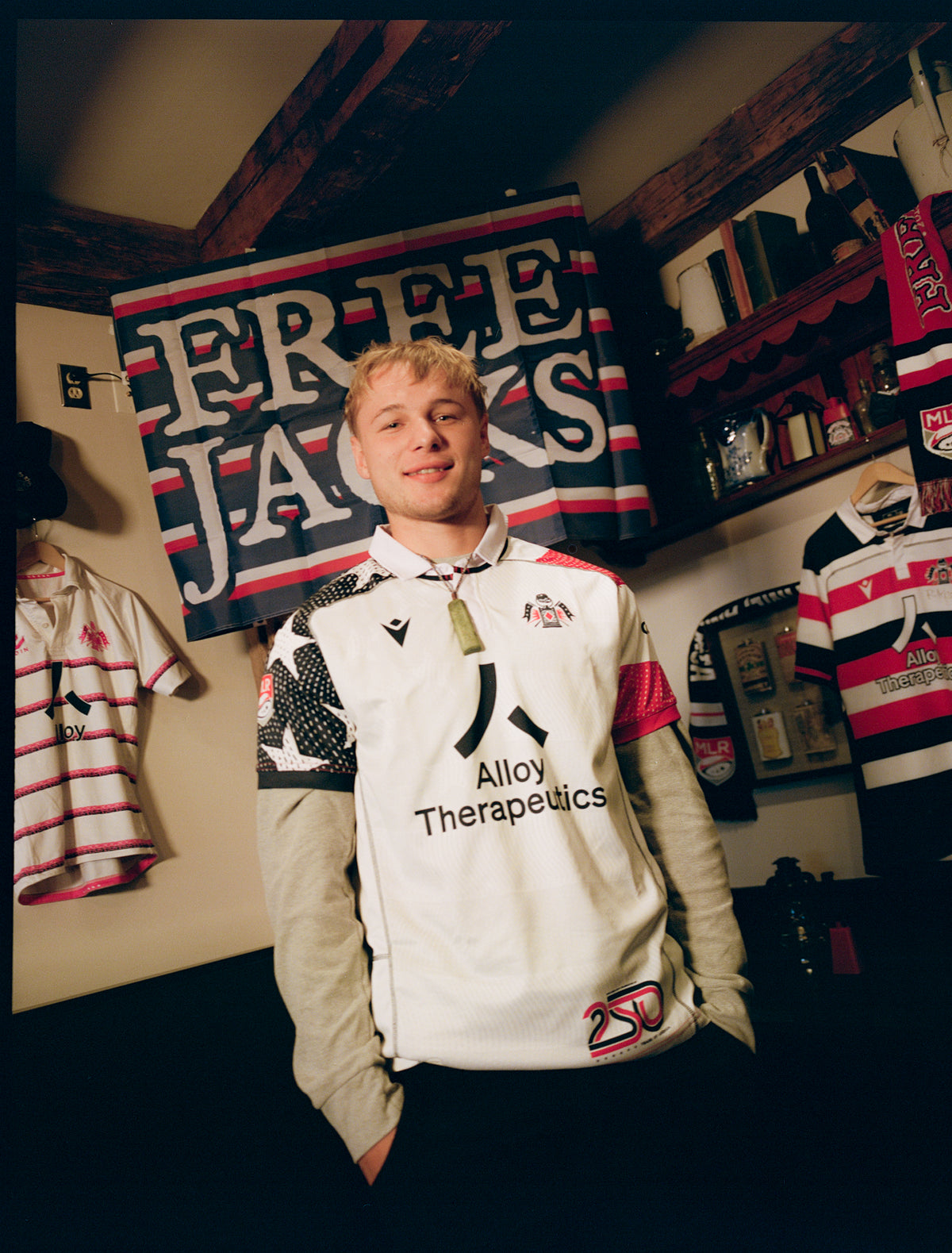 2026 Free Jacks Macron White 250 Away Jersey - YOUTH – New England 