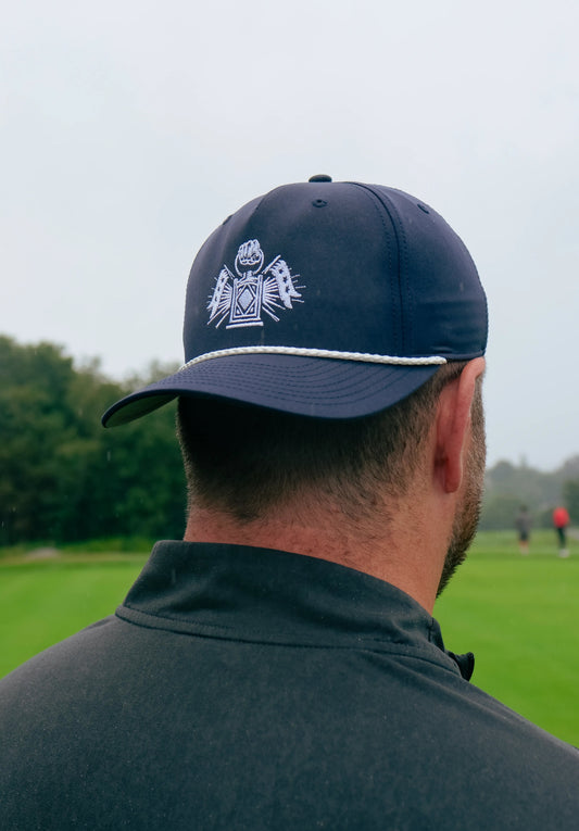 Navy/White Lantern Rope Hat