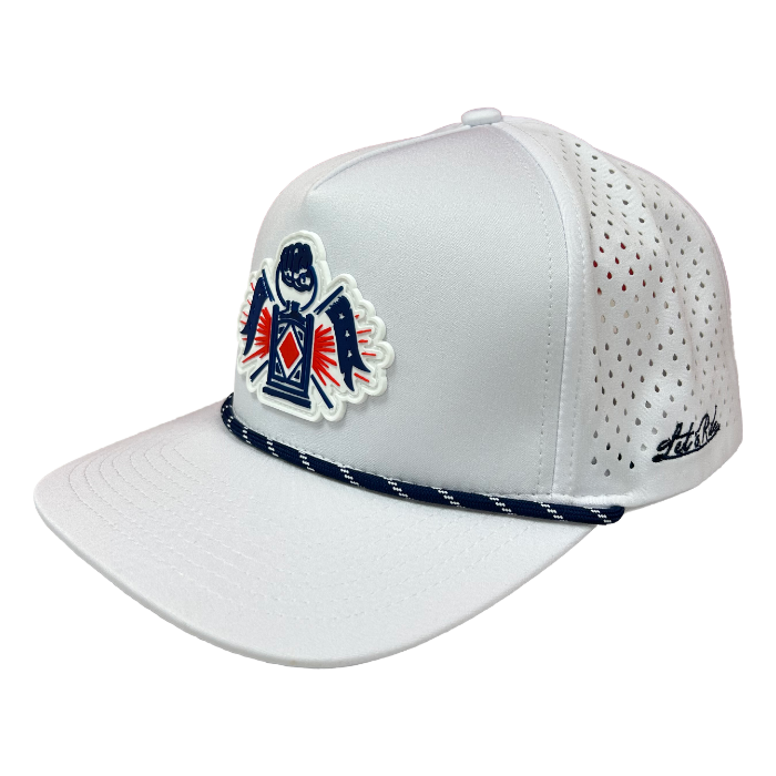 Free Jacks Lantern 5 Panel Perforated Rope Cap White