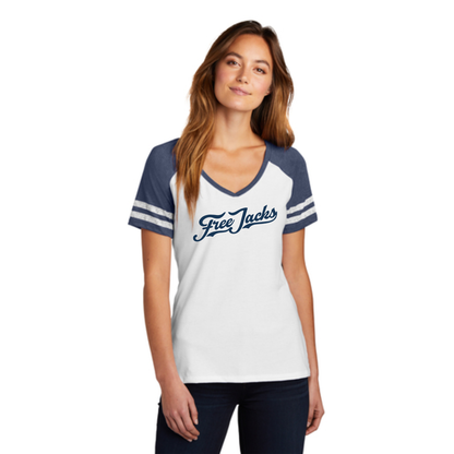 Women's Vintage Free Jacks Heathered Navy Game Tee