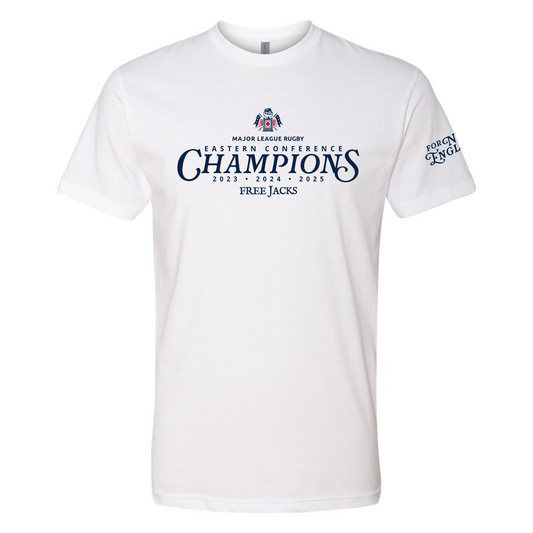 Free Jacks 2025 Eastern Conference Champions Tee White