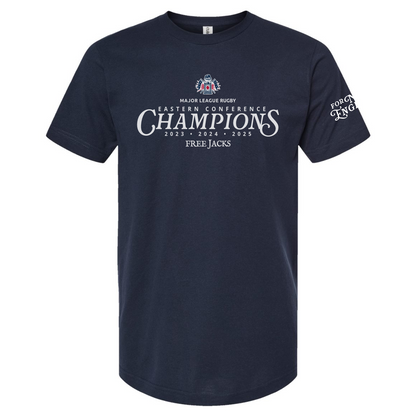 Free Jacks 2025 Eastern Conference Champions Tee Navy