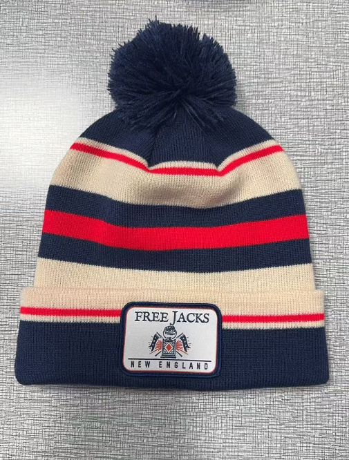 Cream Stripe Beanie