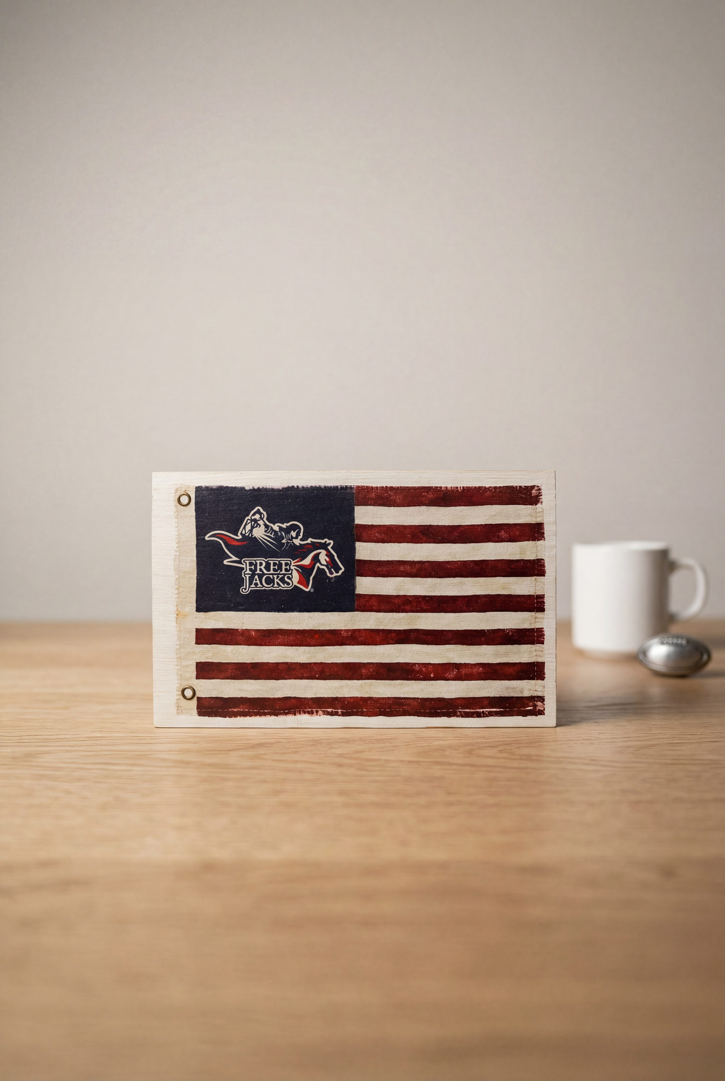 Free Jacks Wood Block Flag Sign
