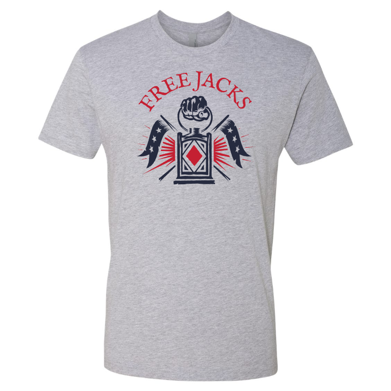 Free jacks grey lantern tee new england free jacks