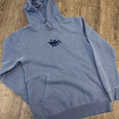 Free Jacks Embroidered Rider Slate Blue Pigment-Dyed Hoodie