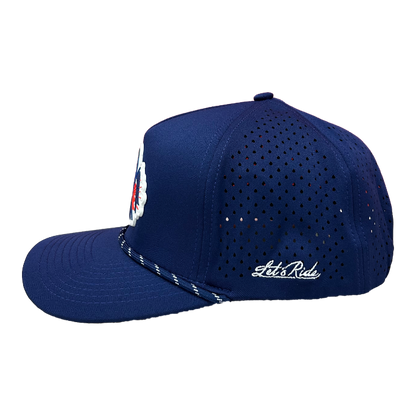 Free Jacks Lantern 5 Panel Perforated Rope Cap Navy