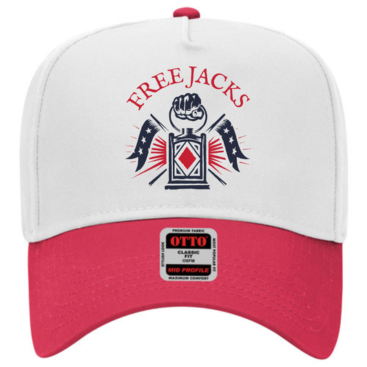 Free Jacks Red Brim Lantern Cap