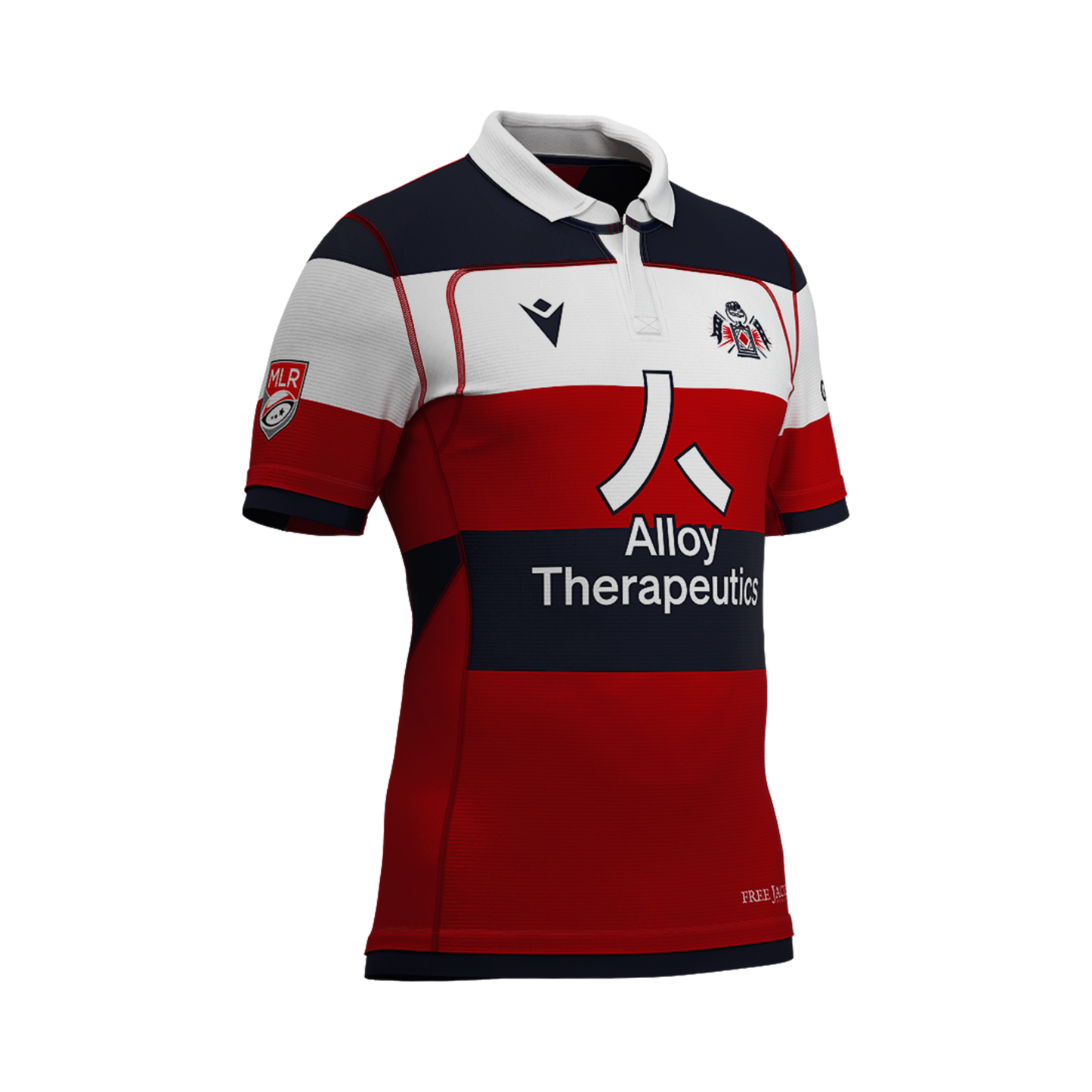 (PRE-ORDER) Free Jacks Macron Red Member Jersey '25 - YOUTH (In Support Of The Free Jacks Foundation)