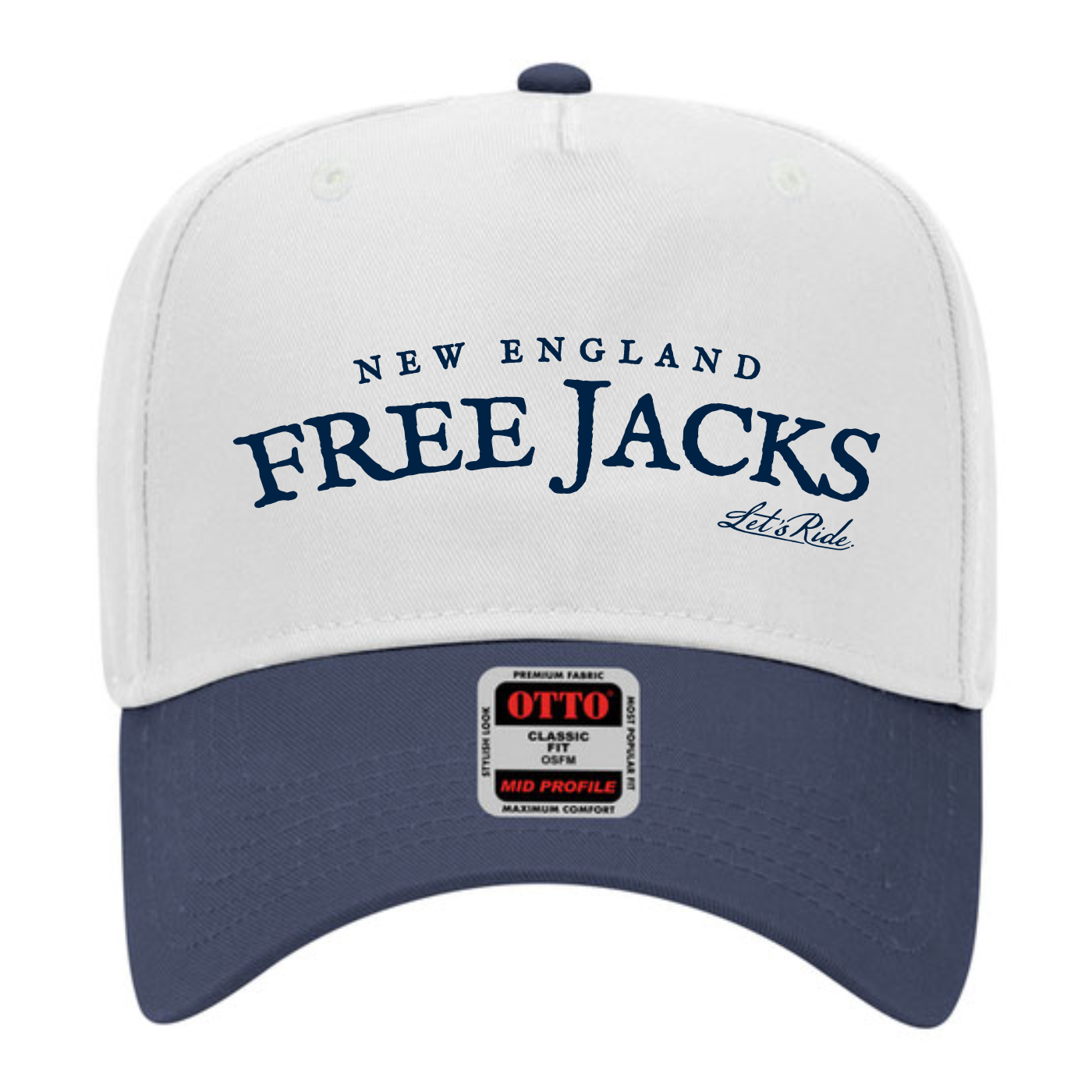 Text Navy Brim Hat