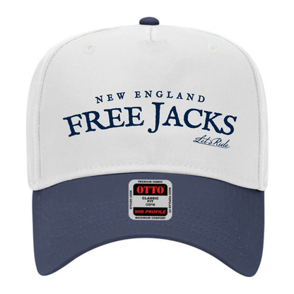 Text Navy Brim Hat