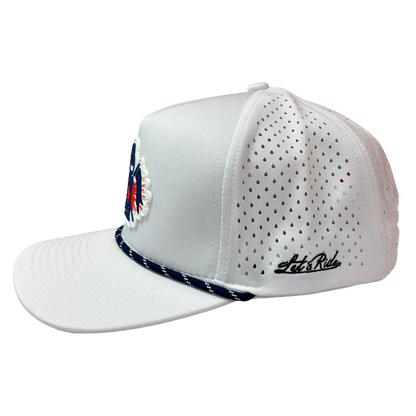 Free Jacks Lantern 5 Panel Perforated Rope Cap White